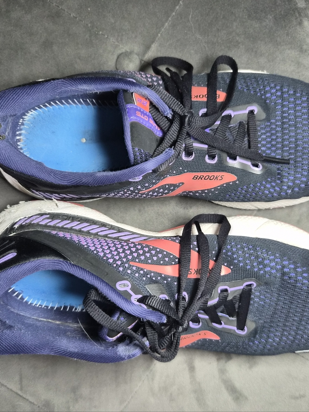 Brooks Women's Adrenaline Gts Running Sneakers - Navy, Coral & Purple 10 — image 6 of 8